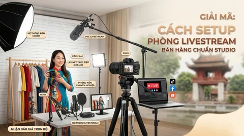 Cách Setup Phòng Livestream Bán Hàng Chuẩn Studio.