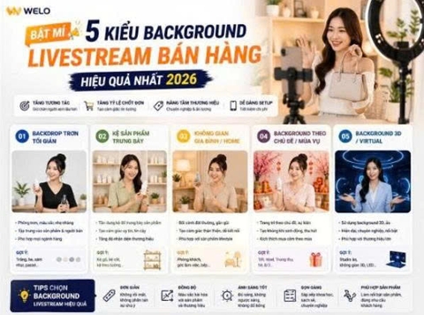 Bật Mí 5 Kiểu Background Livestream Bán Hàng Hiệu Quả Nhất 2026.