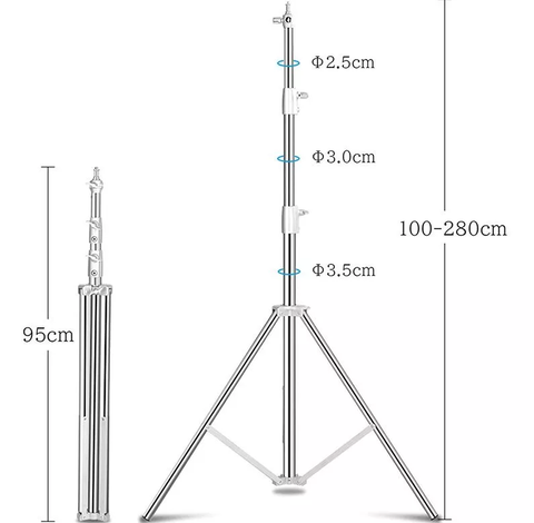 Chân đèn inox Nice LS280S II Chân hơi