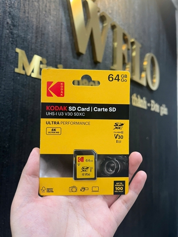 Thẻ nhớ SD Kodak 64GB Class 10 V30