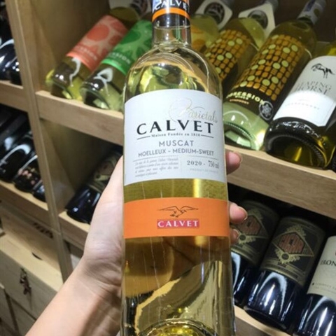Rượu vang Pháp Calvet Varietals Muscat Moelleux - Medium - Sweet