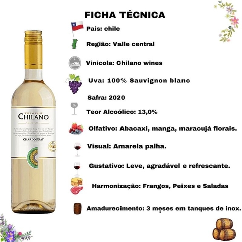Rượu vang Chilano Chardonnay 2021