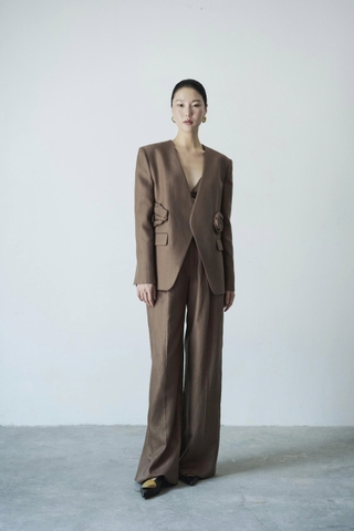 TWISTED-CORD WAIST BLAZER