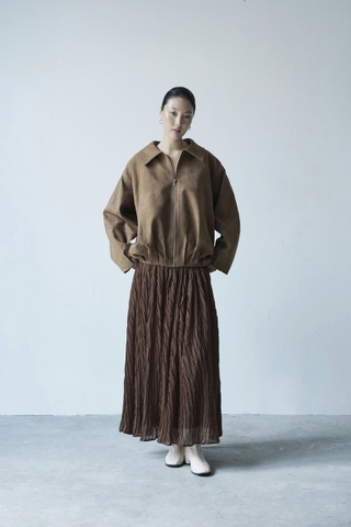 CRINKLE PLEATED SKIRT