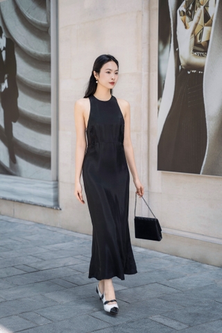 Black silk dress