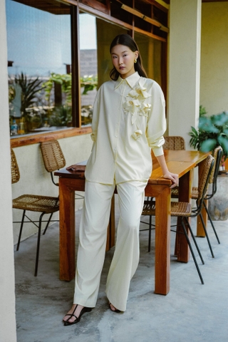 Pleated twill pants - Lilium Blouse