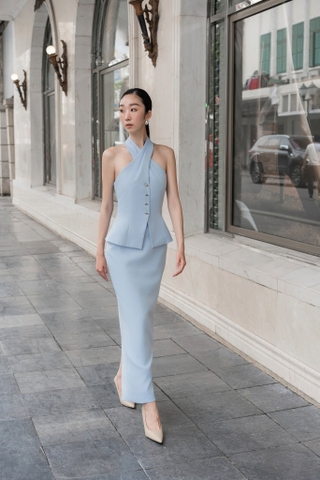 BODYCON MIDI SKIRT Mix Áo Yếm