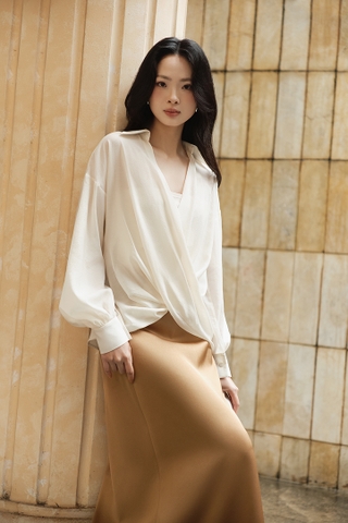 DRAPED TWIST SHIRT