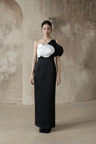 ORCHID PETAL DETAIL DRESS