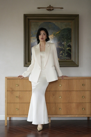 Oversized Silk Blazer