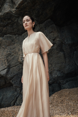 Round neck airy dress