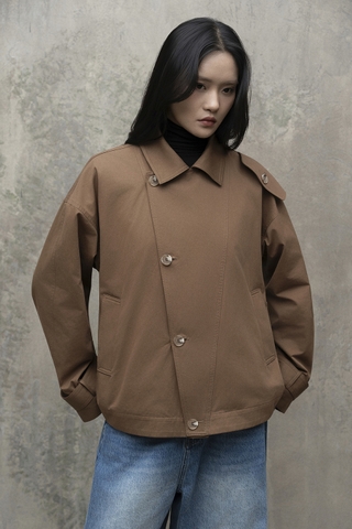 CROSSOVER CROPPED TRENCH COAT