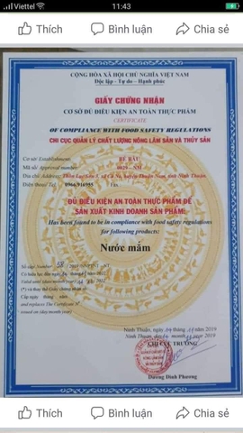 Nước mắm nhỉ Bé Bầu (thùng 6 chai)