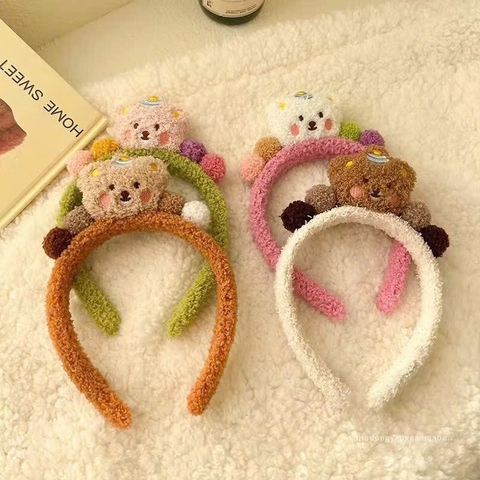 Cài tóc gấu 2 cục bông