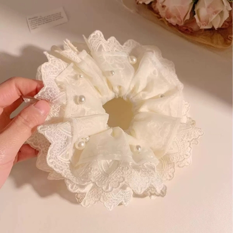 Scrunchies ren đính ngọc NH