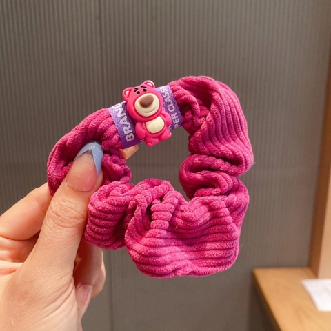 Scrunchies gấu hồng DQ