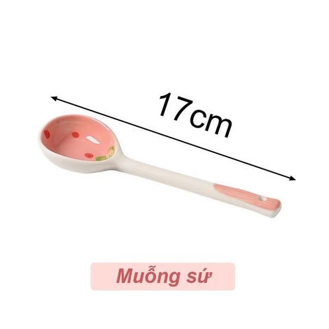 Muỗng sứ dâu tây