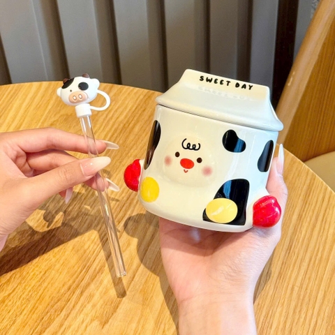 Ly cốc sứ hộp sữa bò