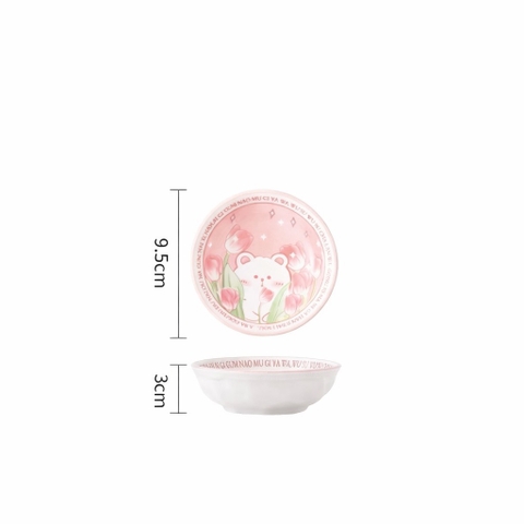Chén chấm gấu Tulip