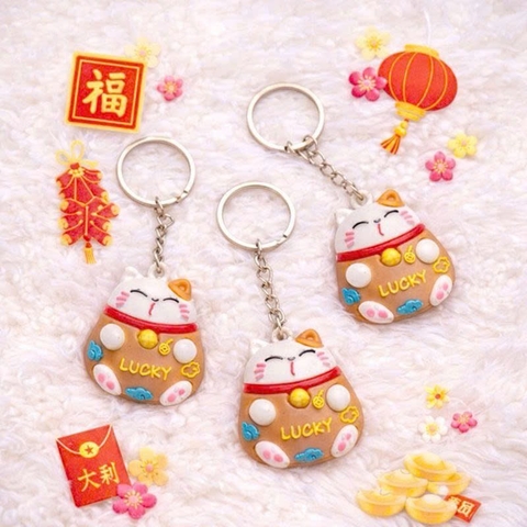 Móc khoá mèo thần tài PM