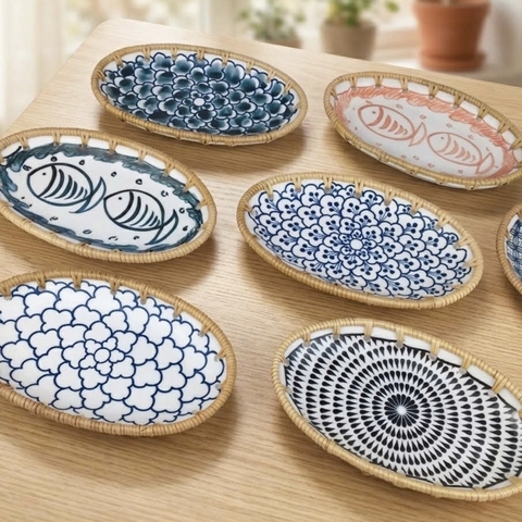 Khay sứ bầu dục SP652(20x12cm)