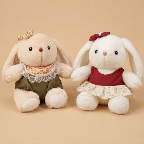Thỏ đôi áo váy 25cm