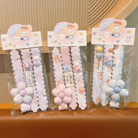Set 3 dán mái băng đô hoa phồng