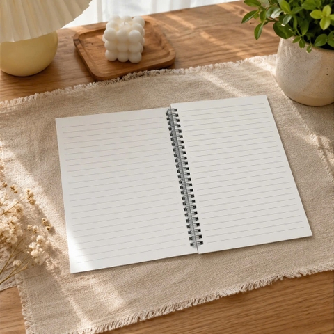 Sổ lò xo bìa nhựa B5 kẻ ngang