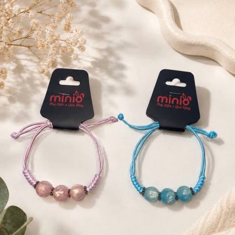 Vòng tay 3 đá ngọc pastel