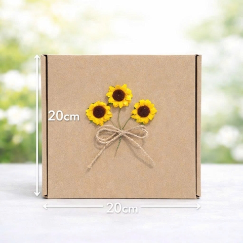 Hộp quà hoa hướng dương 20x20x10cm