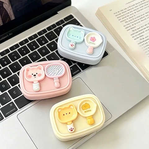 Hộp đựng lens dĩa thú cute