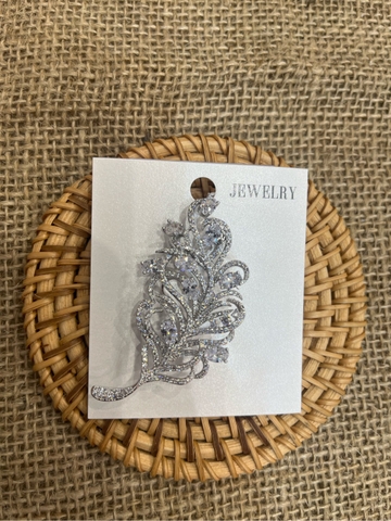 Cài áo chiếc lá đính đá 0140MH