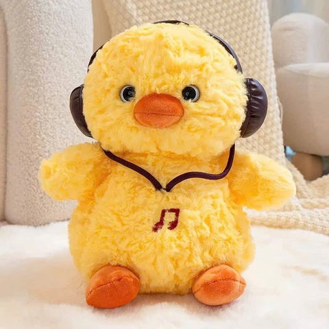 Vịt vàng đeo tai nghe 25cm