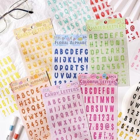 Set 8 tấm sticker chữ số 5501