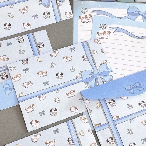 Set 4 phong bao + giấy viết thư