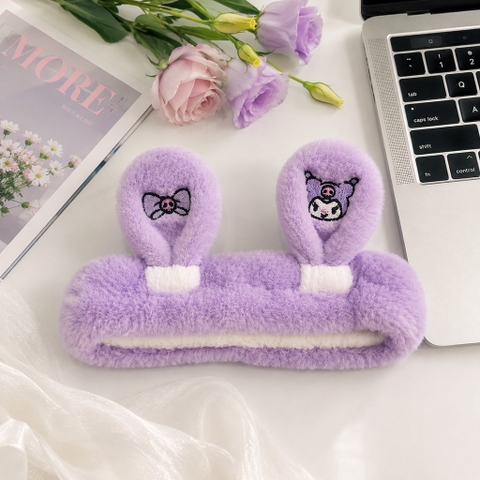 Băng đô tai thỏ thêu Sanrio