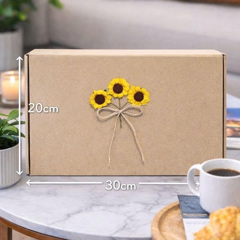 Hộp quà hoa hướng dương 30x20x10cm