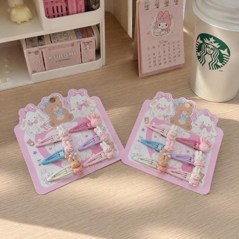 Set 6 kẹp mái charm thỏ