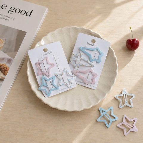Set 3 kẹp mái sao pastel