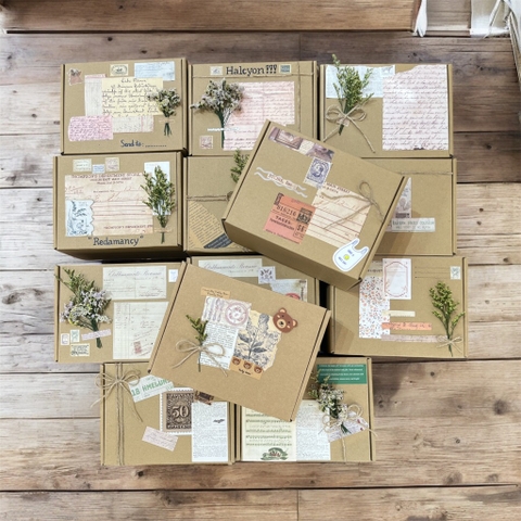 Hộp quà trang trí handmade 20x15x10cm