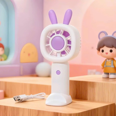 Quạt sạc USB tai thỏ Q89