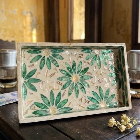 Khay chữ nhật khảm SP667 ( 16x25cm)
