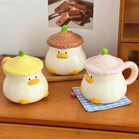 Ly cốc sứ vịt đội nón lá