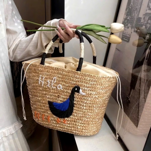 Túi cói vịt size nhỡ