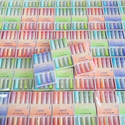 Set 4 bút highlight màu pastel