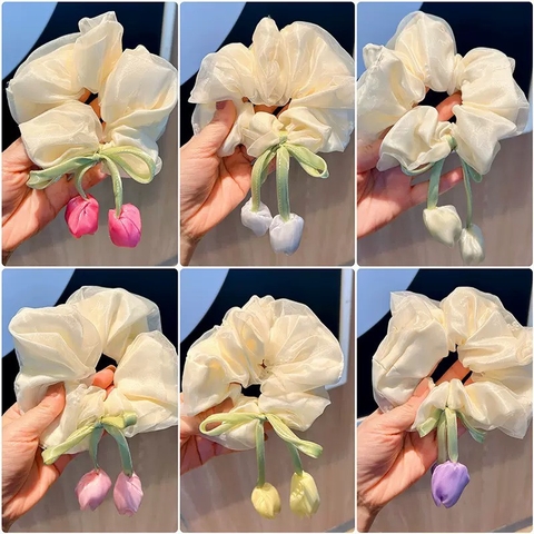 Scrunchies von hạt ngọc hoa Tulip