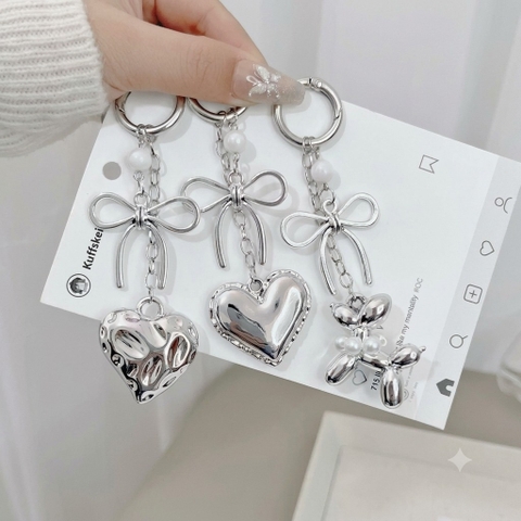 Móc khoá nơ bạc
