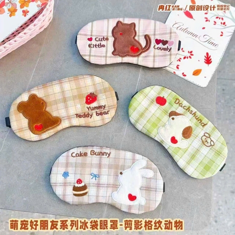 Bịt mắt thú lông mịn có gel