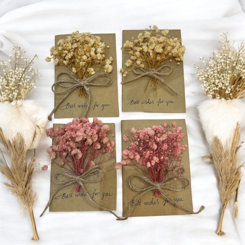 Thiệp hoa khô baby vintage MHL