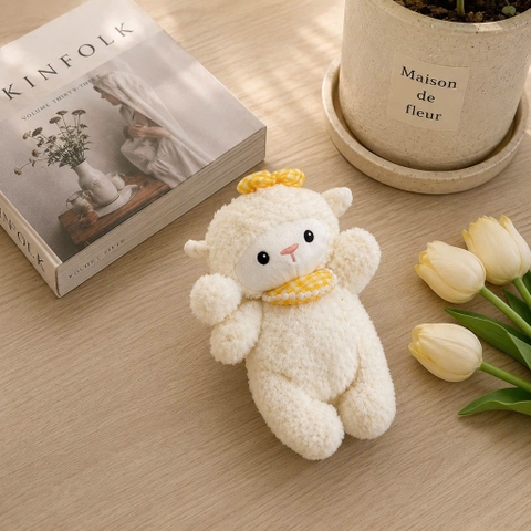 Cừu trắng nơ yếm caro nhỡ